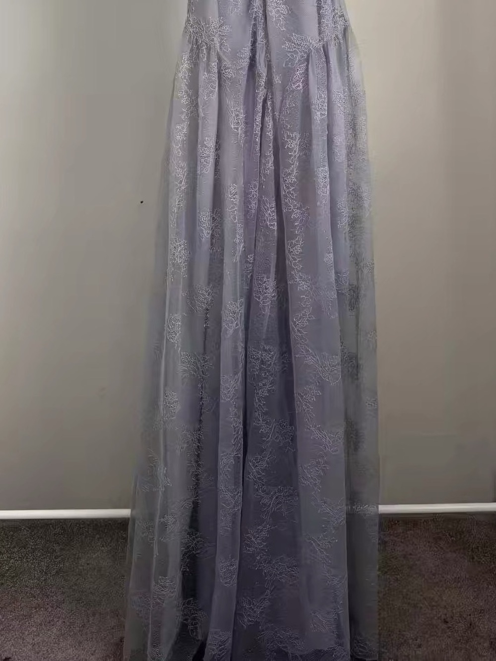 ROTATE BY BIRGER CHRISTENSEN Lace V-Neck Maxi Evening Dress, 32/XXS - Picture 8 of 8